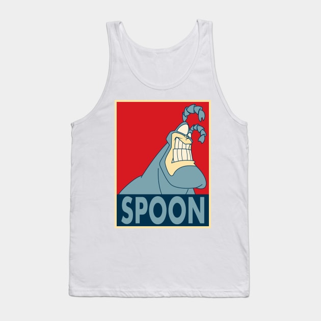 The Tick SPOON- "Hope" Poster Parody Tank Top by Ed's Craftworks